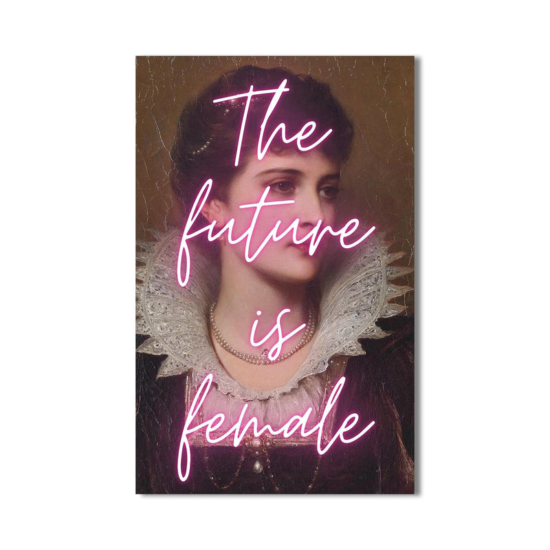 Artronauts Glass Print The Future Is Female - Tempered Glass Wall Art