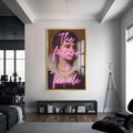 Artronauts Glass Print S | 72x46 cm | 28.3"x18.1" / Gold The Future Is Female - Tempered Glass Wall Art
