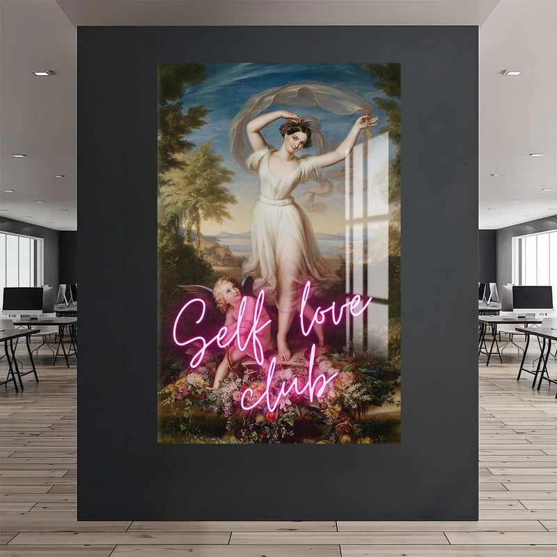 Artronauts Glass Print Self Love Club - Tempered Glass Wall Art