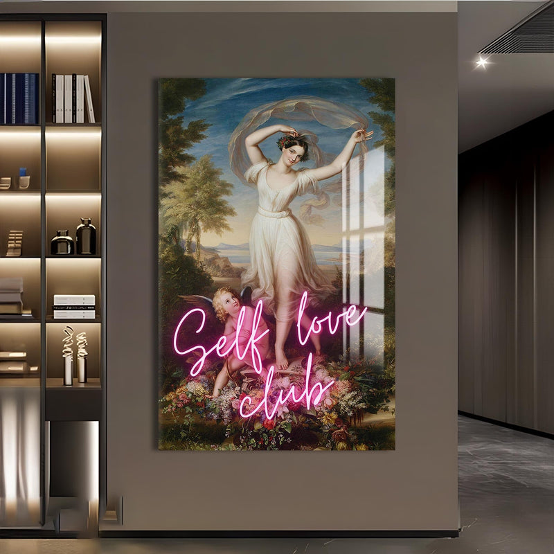 Artronauts Glass Print Self Love Club - Tempered Glass Wall Art