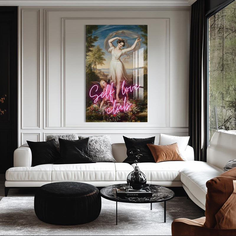 Artronauts Glass Print Self Love Club - Tempered Glass Wall Art
