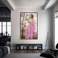 Artronauts Glass Print S | 72x46 cm | 28.3"x18.1" / Walnut I Can Buy Myself Flowers - Tempered Glass Wall Art
