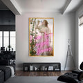 Artronauts Glass Print S | 72x46 cm | 28.3"x18.1" / Gold I Can Buy Myself Flowers - Tempered Glass Wall Art