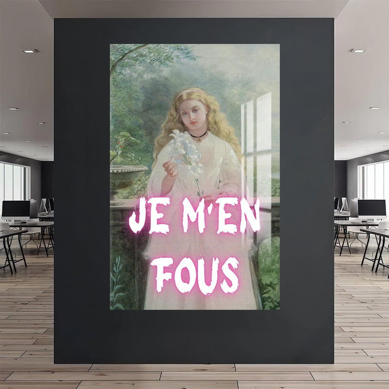 Artronauts Glass Print JE M’EN FOUS - Tempered Glass Wall Art
