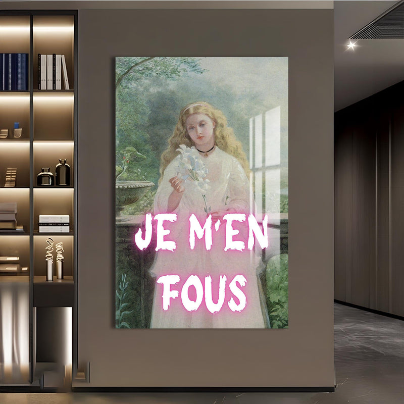 Artronauts Glass Print JE M’EN FOUS - Tempered Glass Wall Art