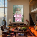 Artronauts Glass Print JE M’EN FOUS - Tempered Glass Wall Art