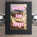 Artronauts Glass Print Waiting For Coffee - Tempered Glass Wall Art