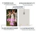 Artronauts Glass Print C’EST LA VIE - Tempered Glass Wall Art