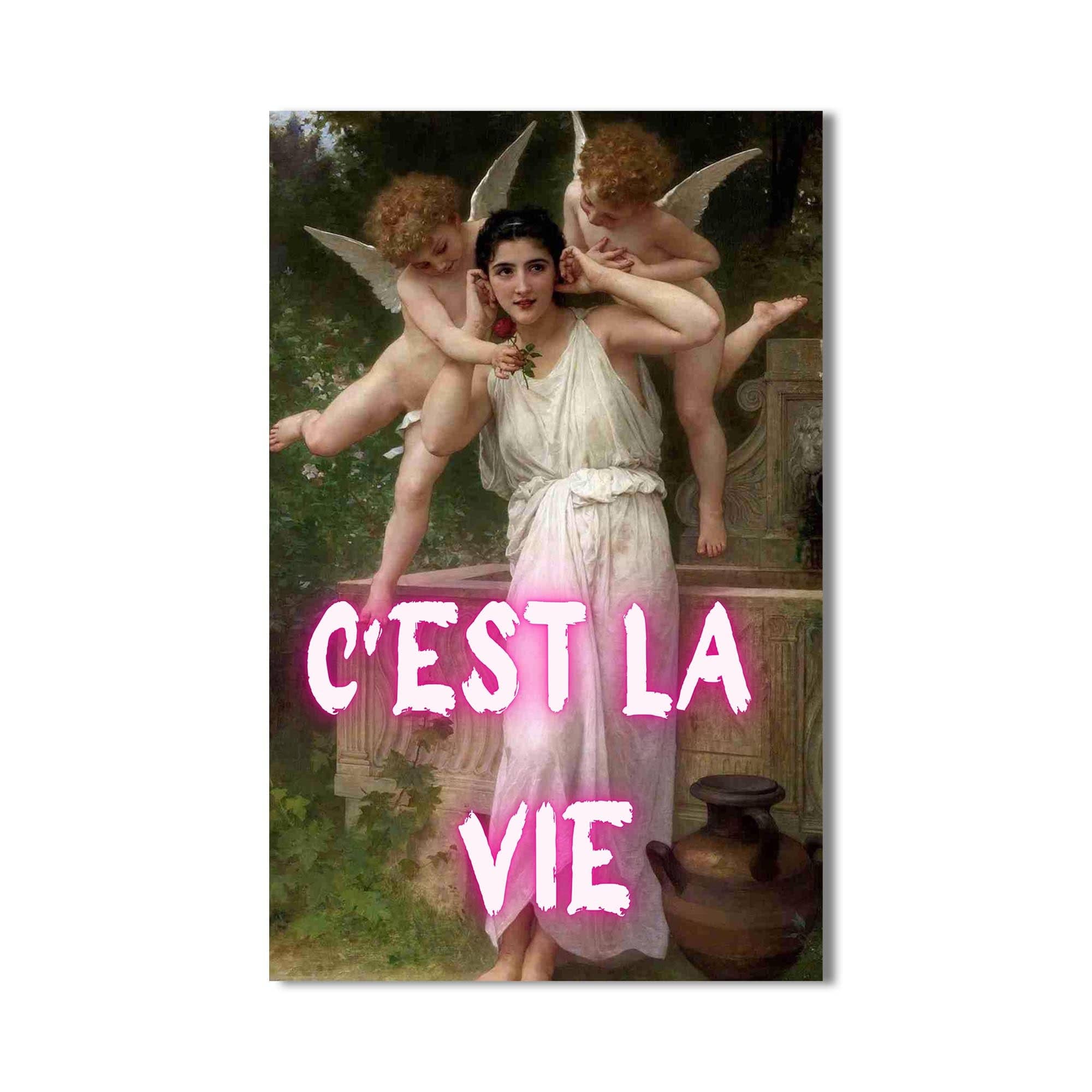 Artronauts Glass Print C’EST LA VIE - Tempered Glass Wall Art