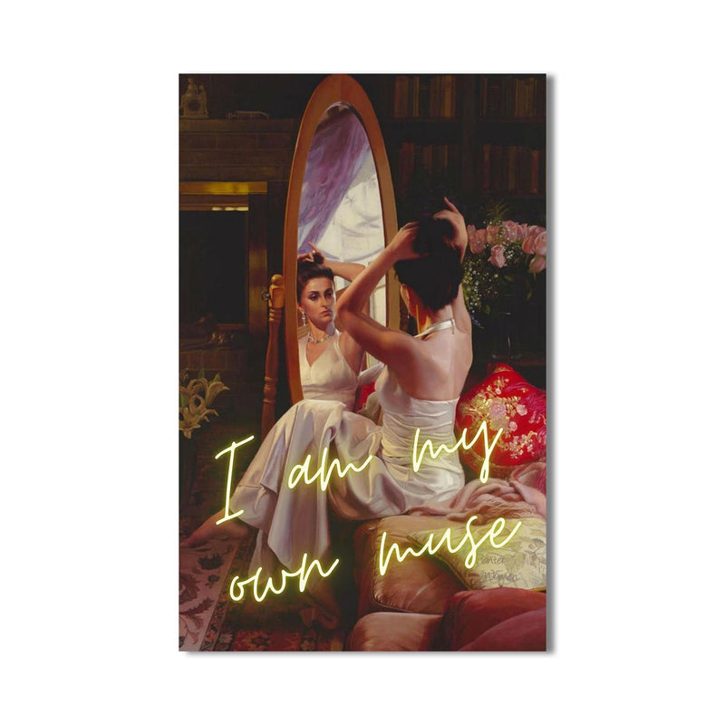 Artronauts Glass Print I Am My Muse - Tempered Glass Wall Art