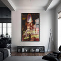 Artronauts Glass Print S | 72x46 cm | 28.3"x18.1" / Black I Am My Muse - Tempered Glass Wall Art
