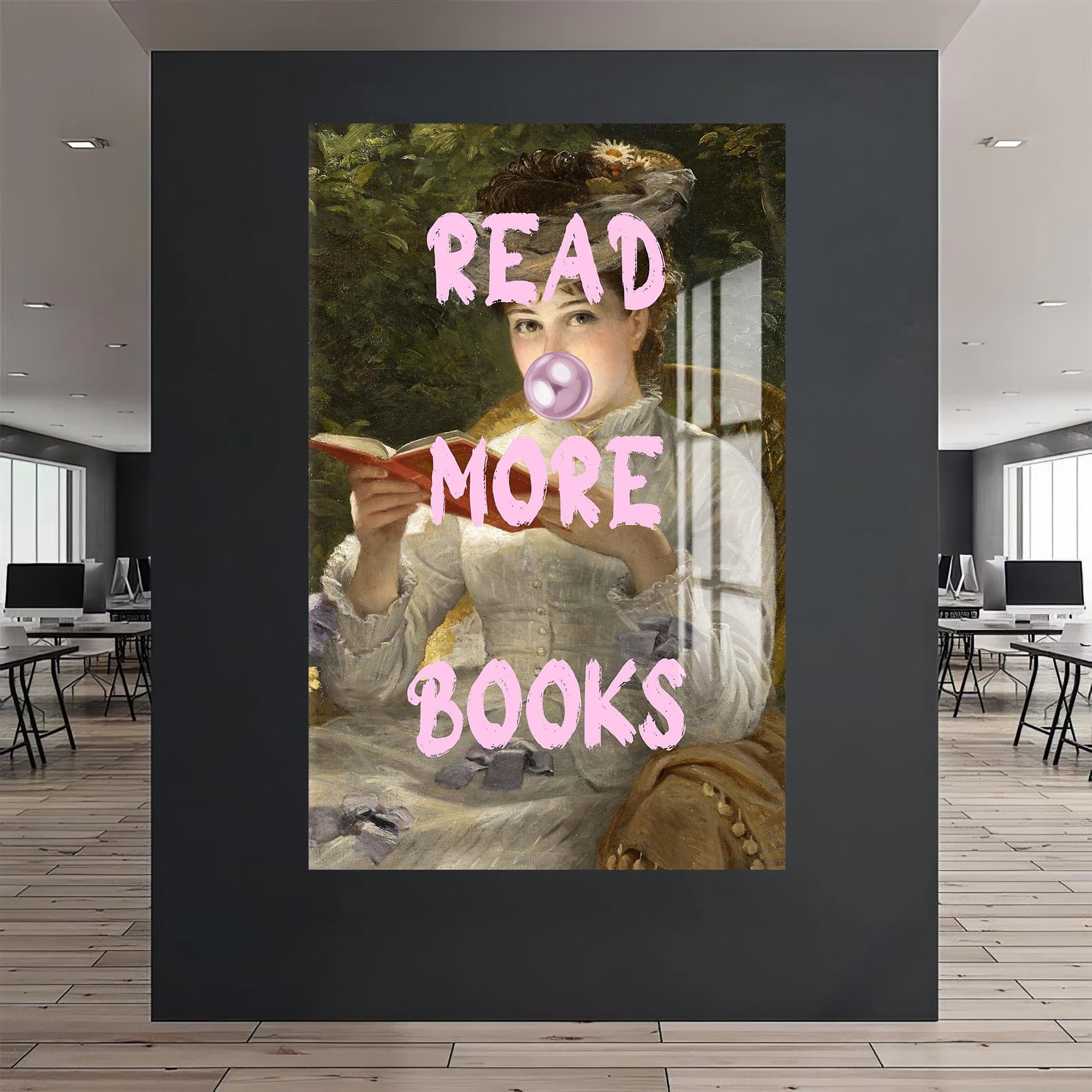 Artronauts Glass Print Read More Books - Tempered Glass Wall Art
