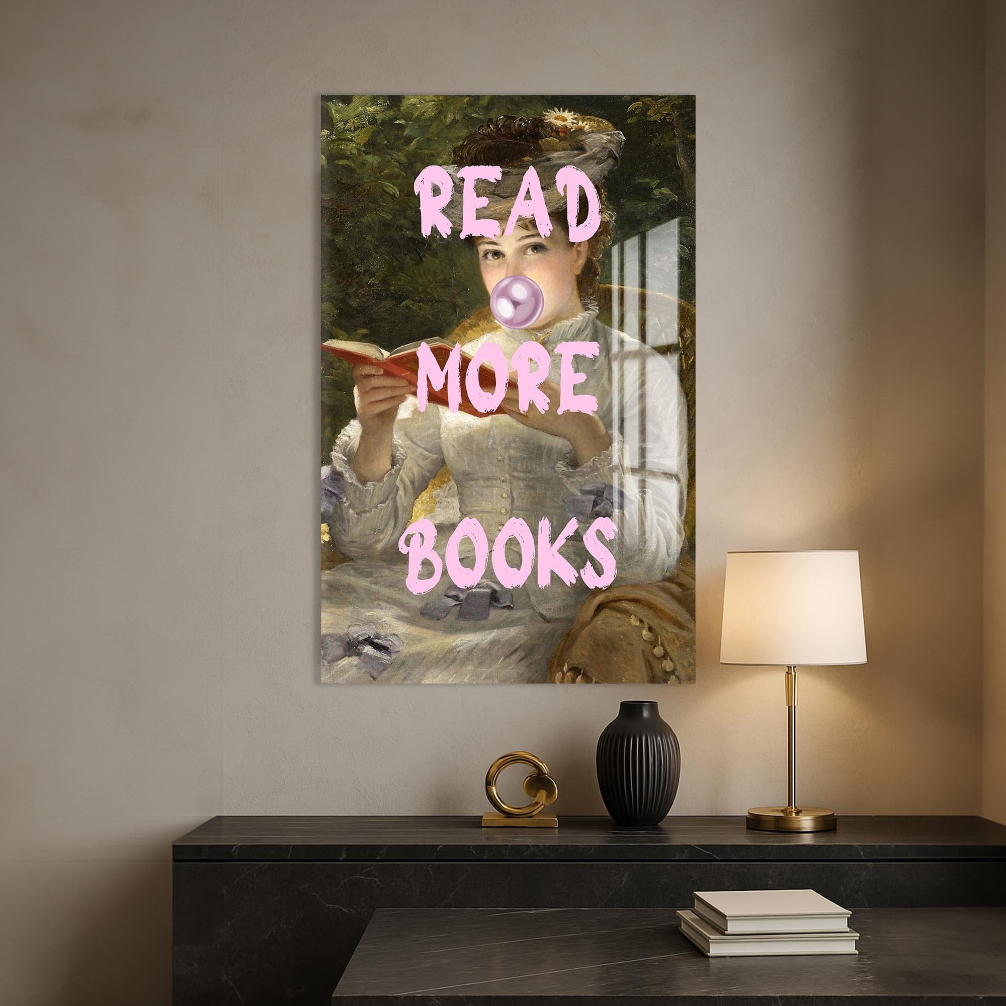 Artronauts Glass Print Read More Books - Tempered Glass Wall Art