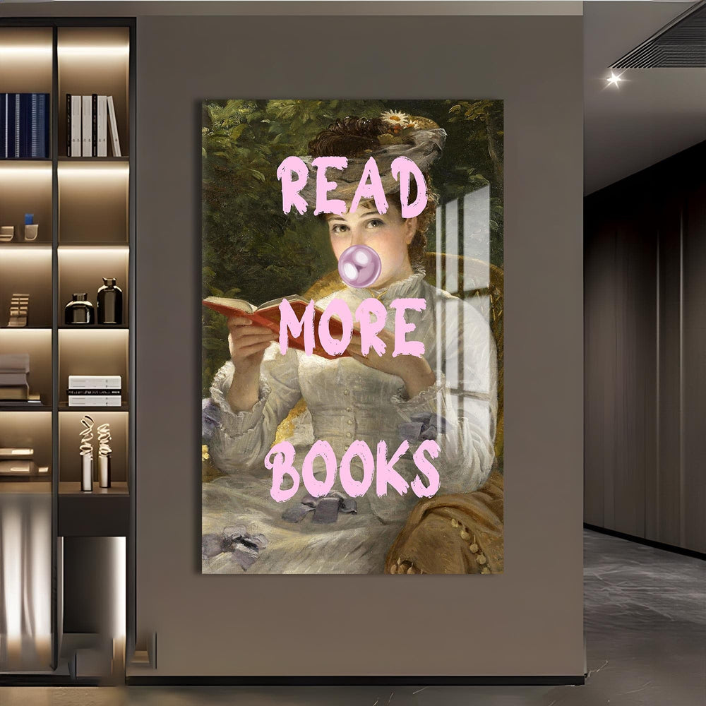 Artronauts Glass Print Read More Books - Tempered Glass Wall Art