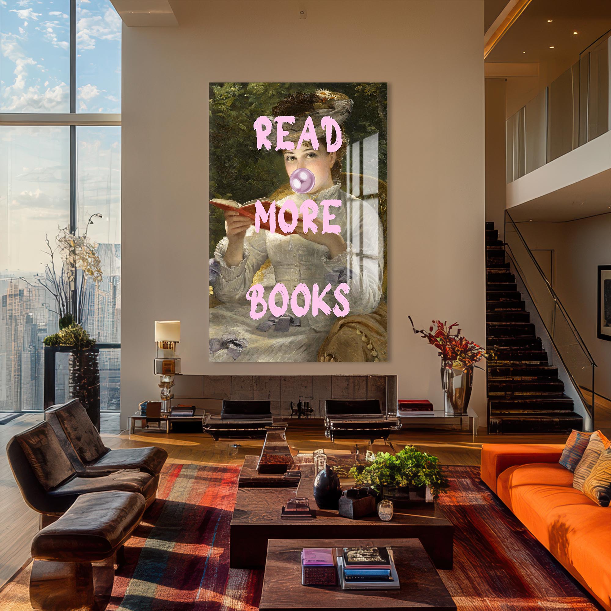 Artronauts Glass Print Read More Books - Tempered Glass Wall Art