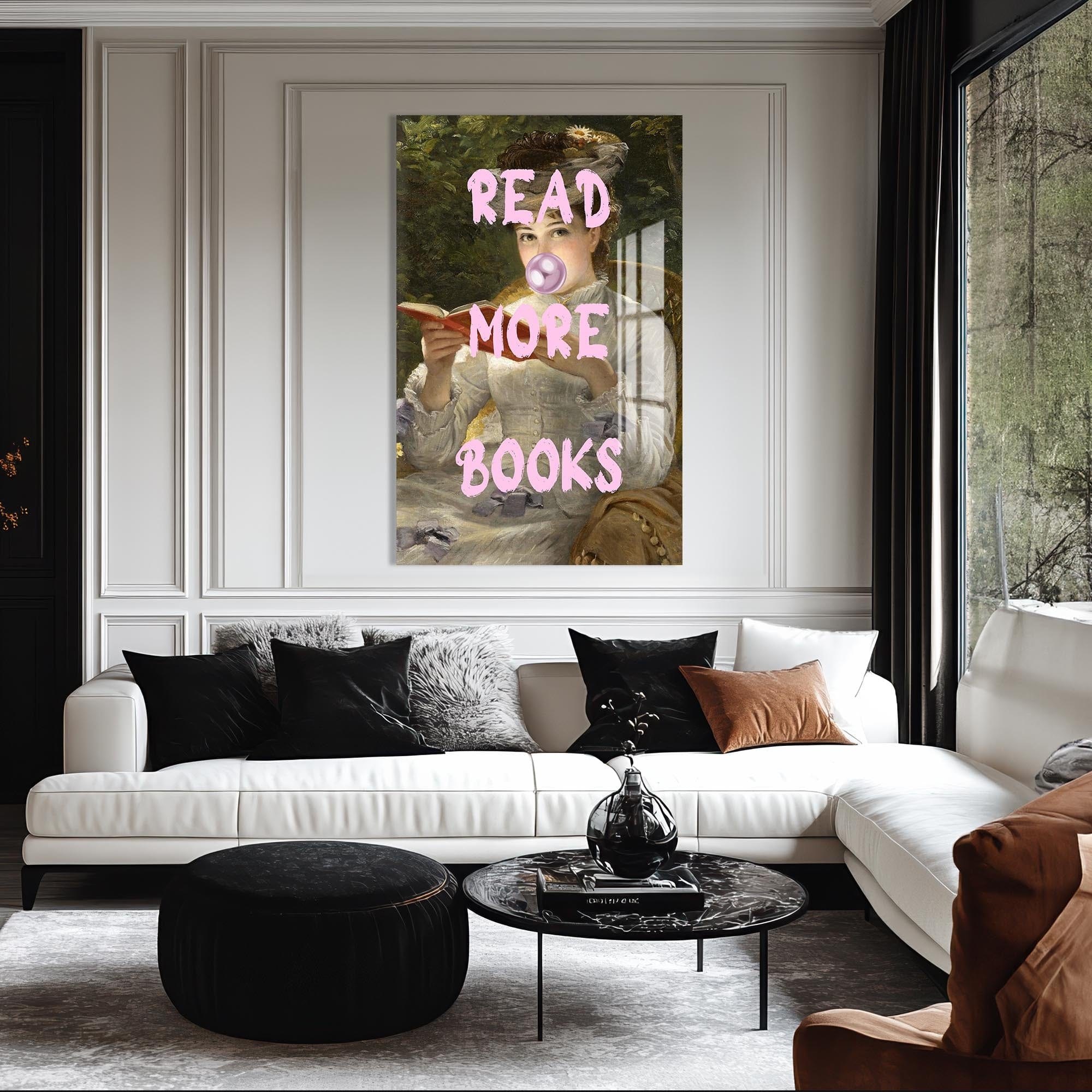 Artronauts Glass Print Read More Books - Tempered Glass Wall Art