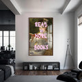 Artronauts Glass Print S | 72x46 cm | 28.3"x18.1" / Walnut Read More Books - Tempered Glass Wall Art