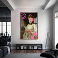 Artronauts Glass Print S | 72x46 cm | 28.3"x18.1" / Walnut Pink Rebel Portrait - Tempered Glass Wall Art