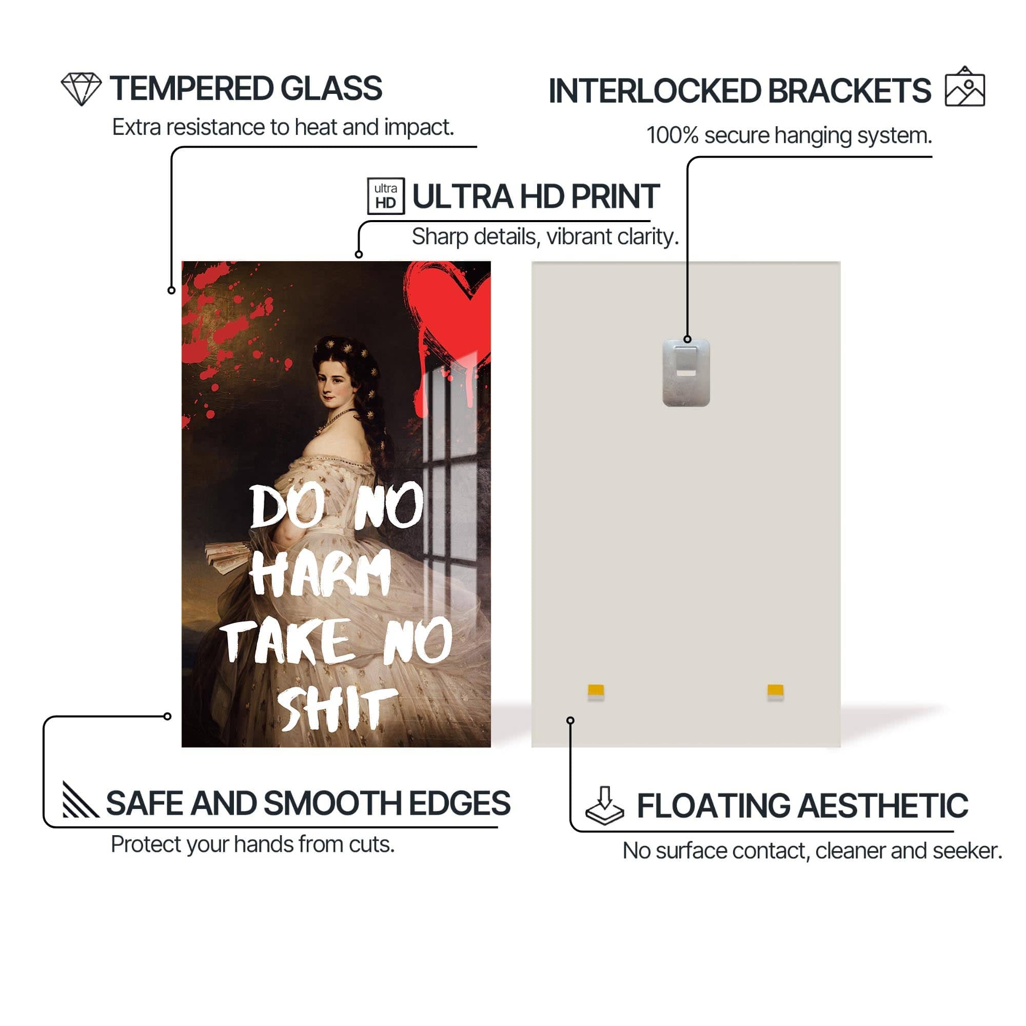 Artronauts Glass Print Do No Harm - Tempered Glass Wall Art