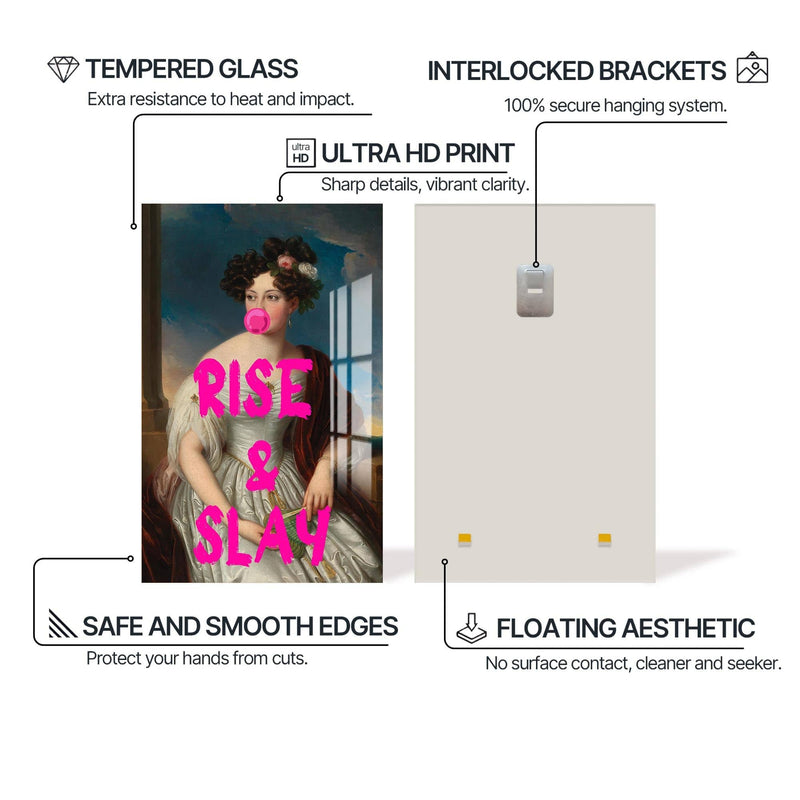 Artronauts Glass Print Rise & Slay - Tempered Glass Wall Art