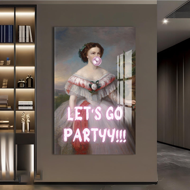 Artronauts Glass Print Let’s Go Party - Tempered Glass Wall Art