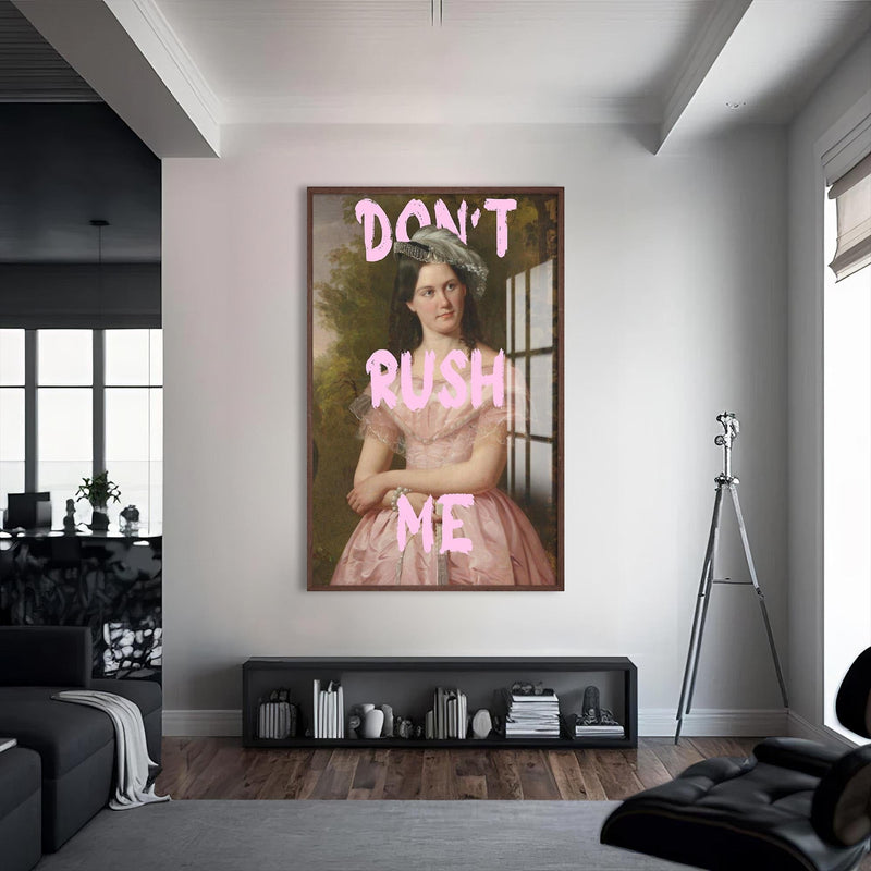 Artronauts Glass Print S | 72x46 cm | 28.3"x18.1" / Walnut Don’t Rush Me - Tempered Glass Wall Art