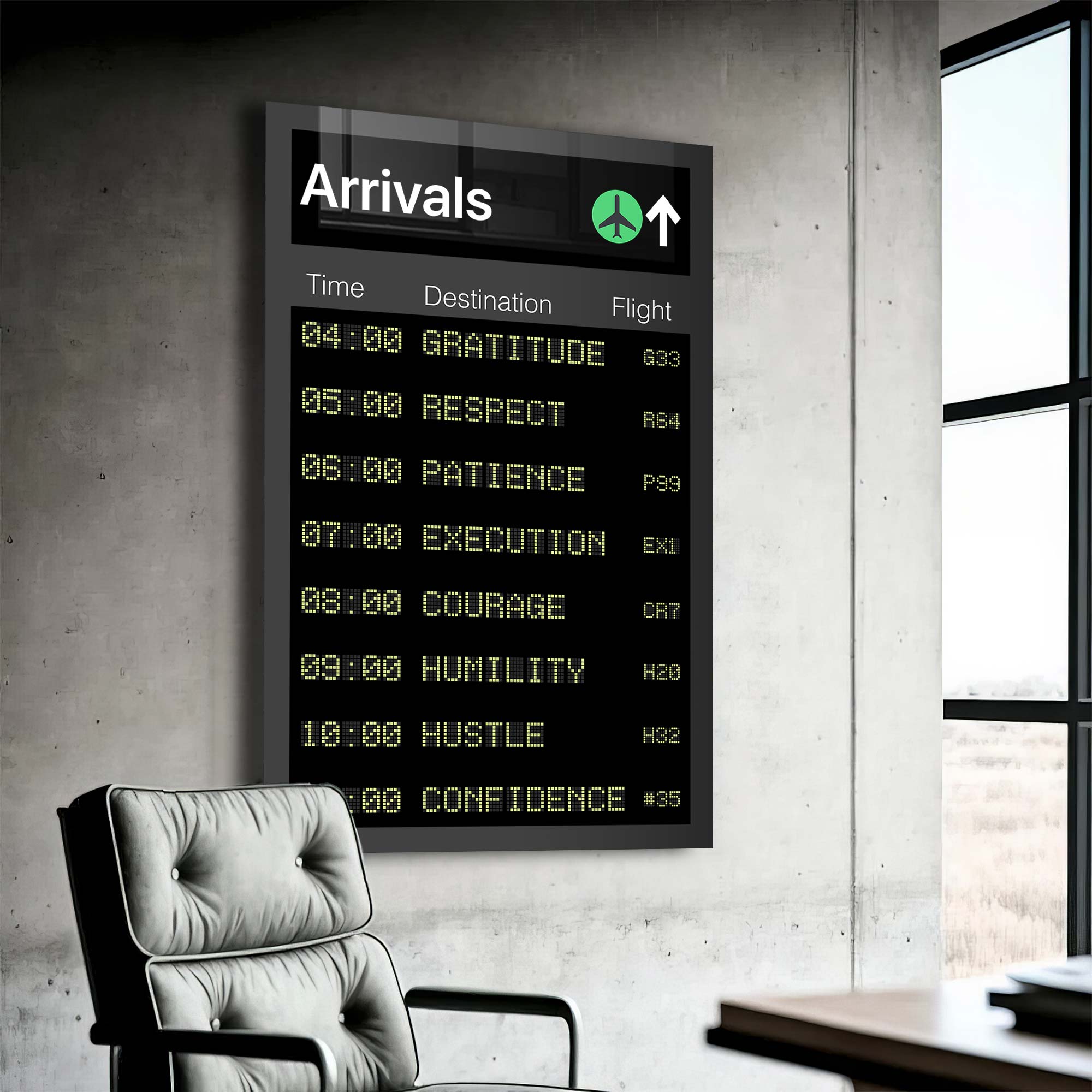 Arrivals - Tempered Glass Wall Art