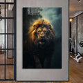 Artronauts Glass Print Hunting Lion - Tempered Glass Wall Art
