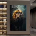 Artronauts Glass Print Hunting Lion - Tempered Glass Wall Art