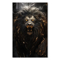 Artronauts Glass Print Furious Lion - Tempered Glass Wall Art