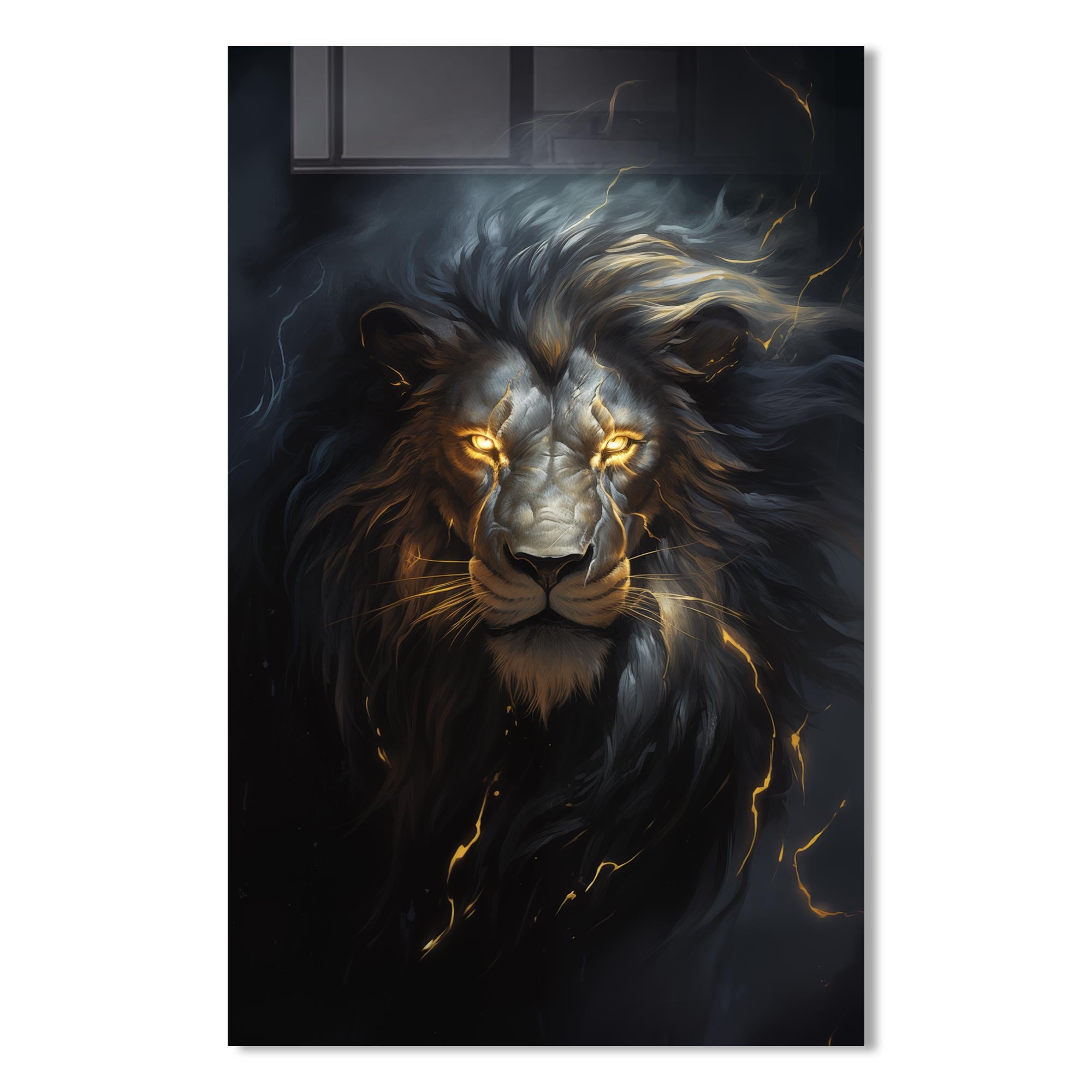 Zeus Lion - Tempered Glass Wall Art