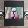 Artronauts Glass Print Cosy Patchwork Polar Bear – Animal Tempered Glass Wall Art