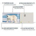 Artronauts Glass Print Polar Bear on Arctic Snow – Animal Tempered Glass Wall Art