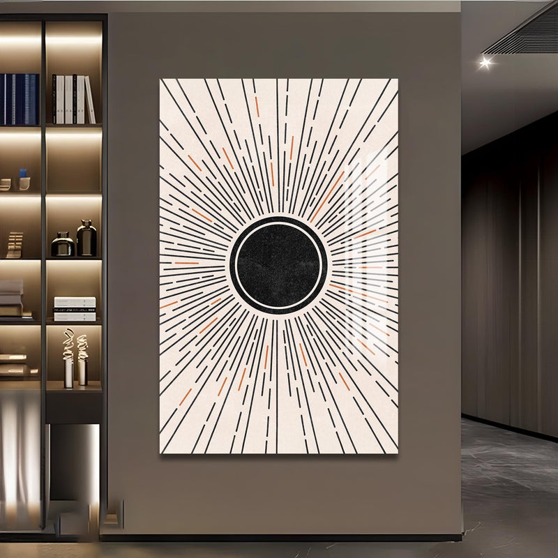 Artronauts Glass Print Solar Eclipse Burst– Bohemian Tempered Glass Wall Art