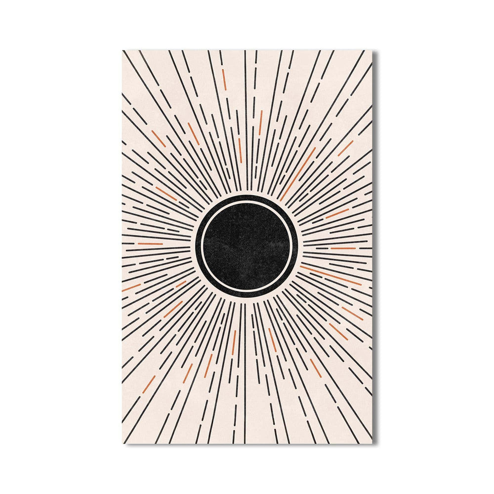Artronauts Glass Print Solar Eclipse Burst– Bohemian Tempered Glass Wall Art