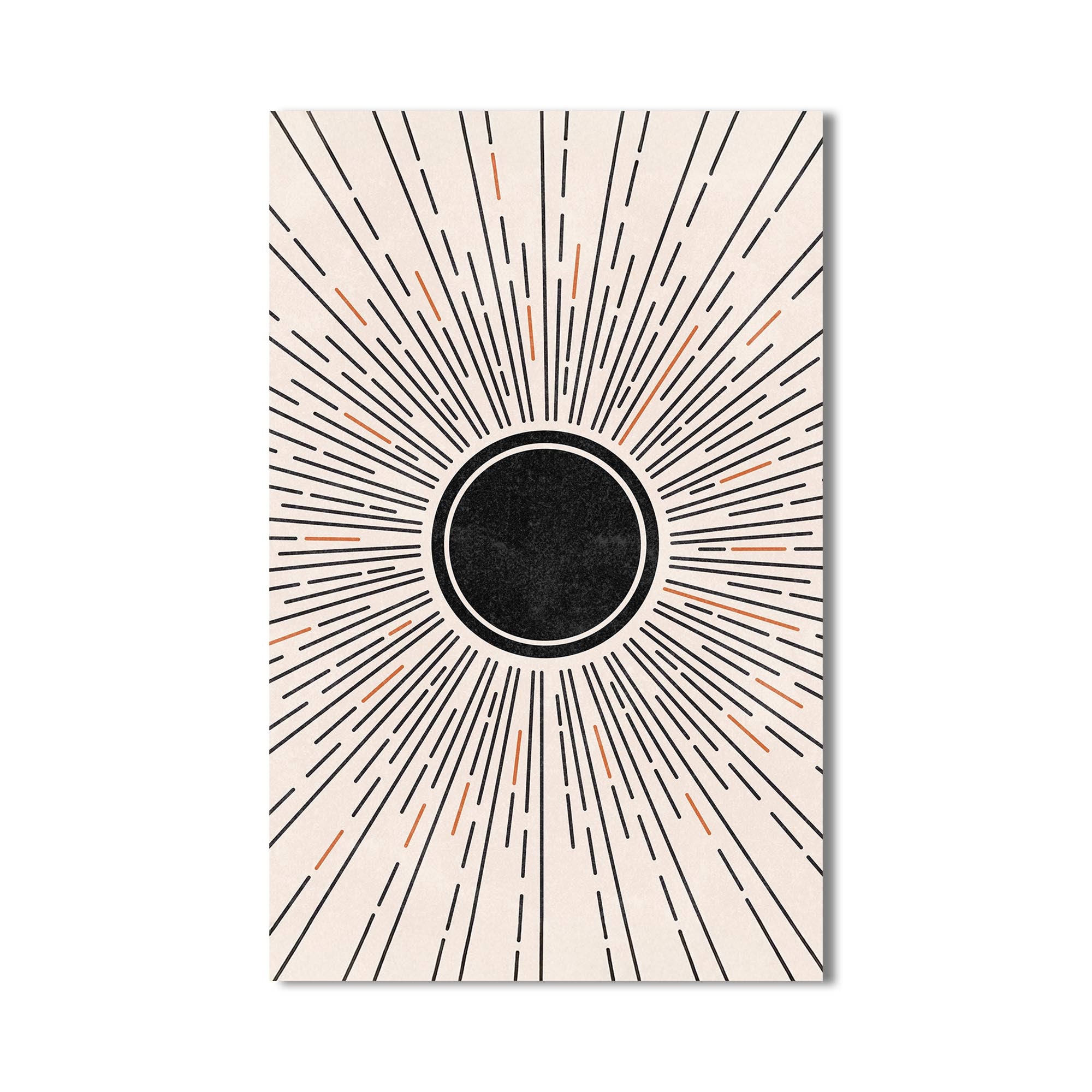 Solar Eclipse Burst– Bohemian Tempered Glass Wall Art