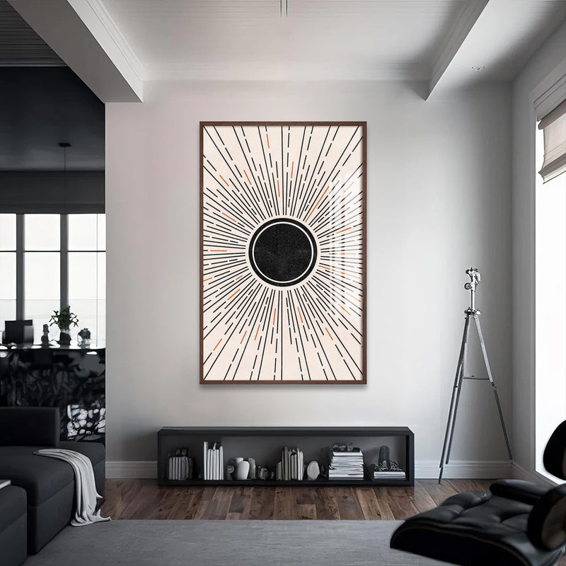 Artronauts Glass Print Solar Eclipse Burst– Bohemian Tempered Glass Wall Art