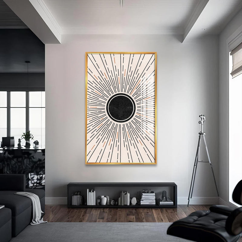 Artronauts Glass Print Solar Eclipse Burst– Bohemian Tempered Glass Wall Art