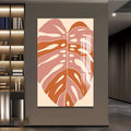 Artronauts Glass Print Blush Monstera– Bohemian Tempered Glass Wall Art
