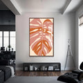 Artronauts Glass Print S | 72x46 cm | 28.3"x18.1" / Walnut Blush Monstera– Bohemian Tempered Glass Wall Art