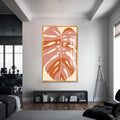 Artronauts Glass Print S | 72x46 cm | 28.3"x18.1" / Gold Blush Monstera– Bohemian Tempered Glass Wall Art