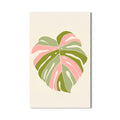 Artronauts Glass Print Blush Monstera Heart– Bohemian Tempered Glass Wall Art