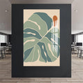 Artronauts Glass Print Nordic Leaf Balance– Bohemian Tempered Glass Wall Art