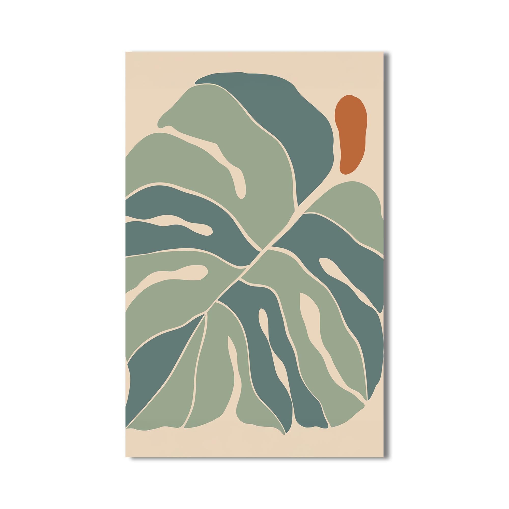 Artronauts Glass Print Nordic Leaf Balance– Bohemian Tempered Glass Wall Art