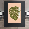 Artronauts Glass Print Soft Olive Heartleaf– Bohemian Tempered Glass Wall Art