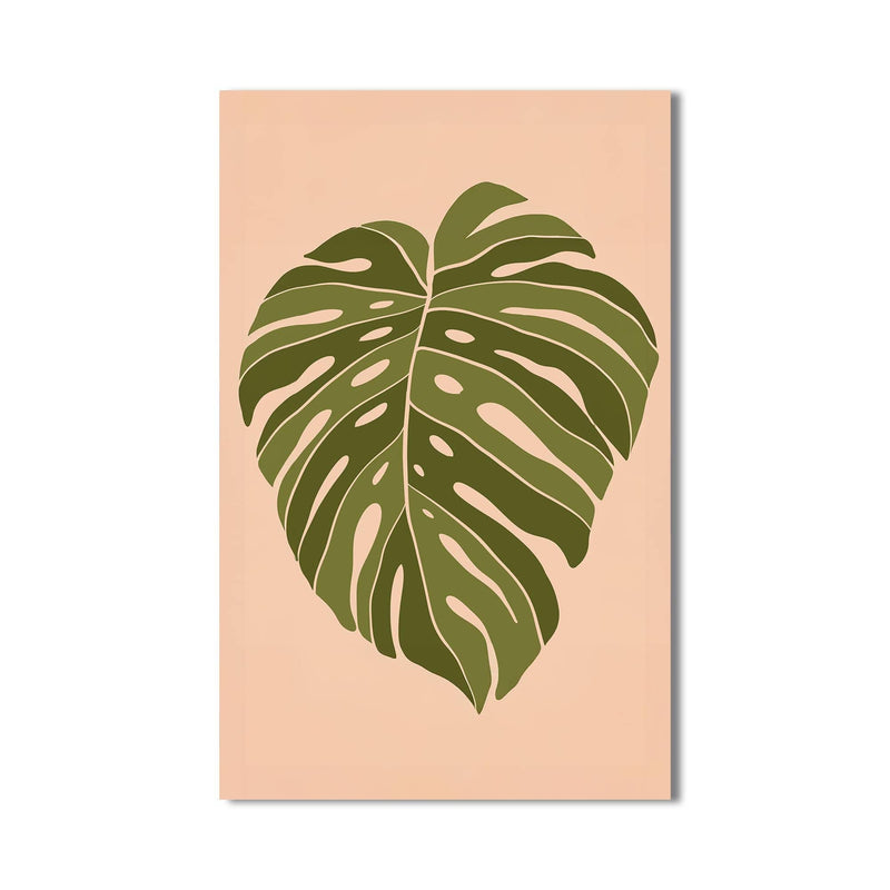 Artronauts Glass Print Soft Olive Heartleaf– Bohemian Tempered Glass Wall Art