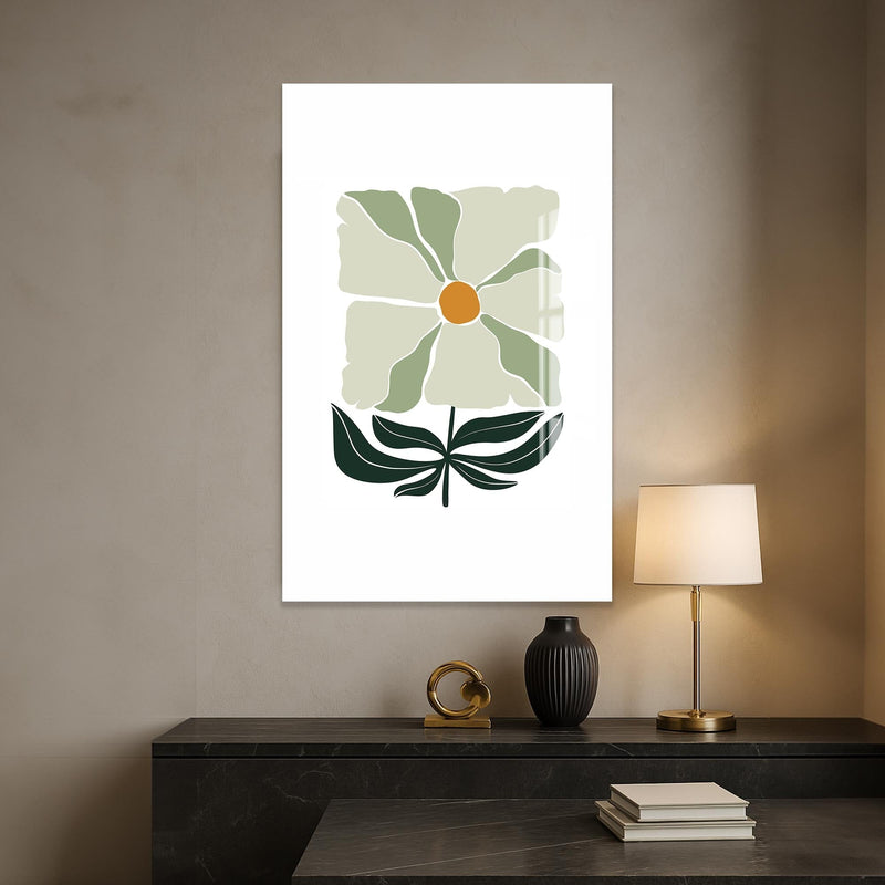 Artronauts Glass Print Soft Ivory Bloom– Bohemian Tempered Glass Wall Art