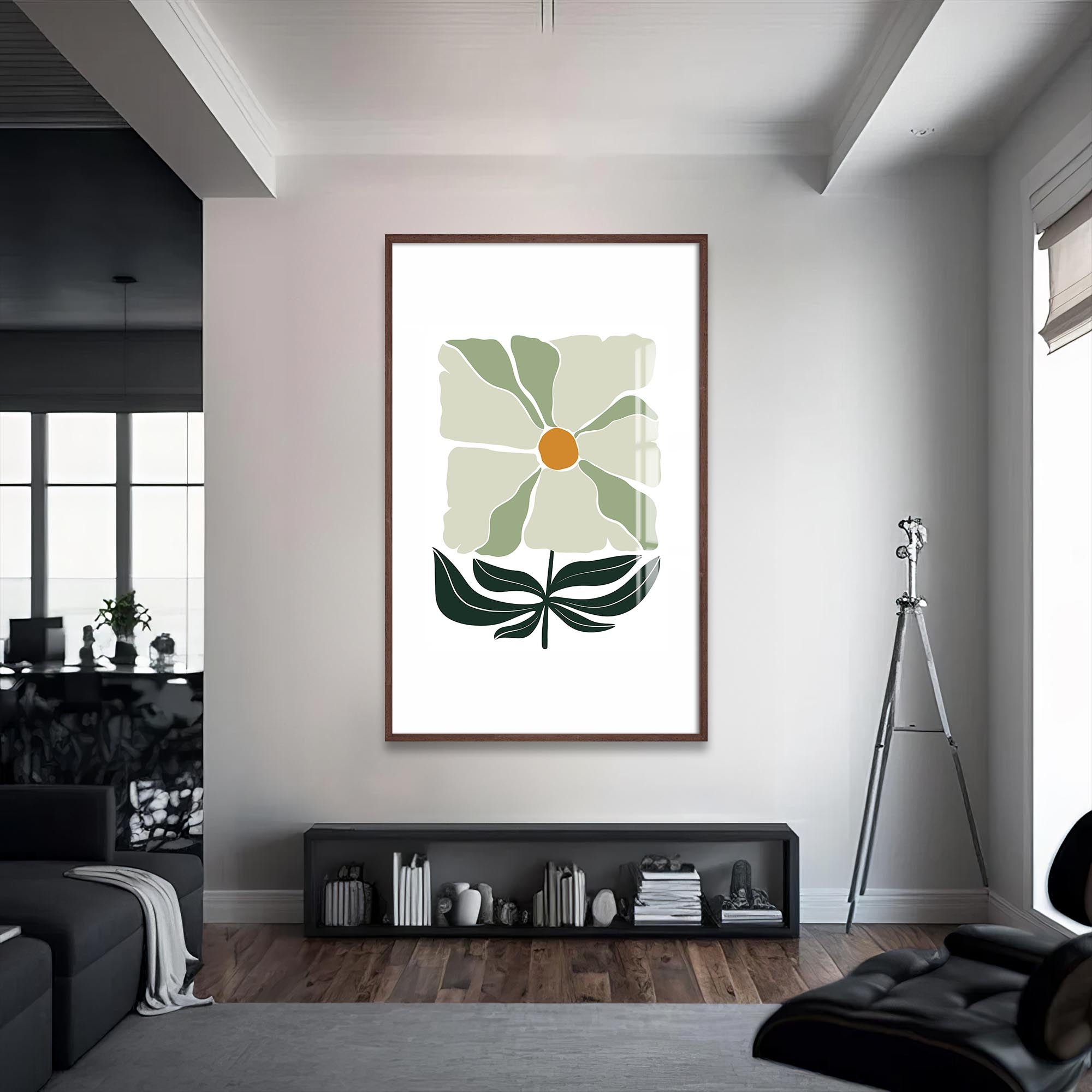 Soft Ivory Bloom– Bohemian Tempered Glass Wall Art