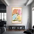 Artronauts Glass Print S | 72x46 cm | 28.3"x18.1" / Gold Pastel Garden Harmony– Bohemian Tempered Glass Wall Art