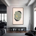 Artronauts Glass Print S | 72x46 cm | 28.3"x18.1" / Walnut Sage Petal Calm– Bohemian Tempered Glass Wall Art